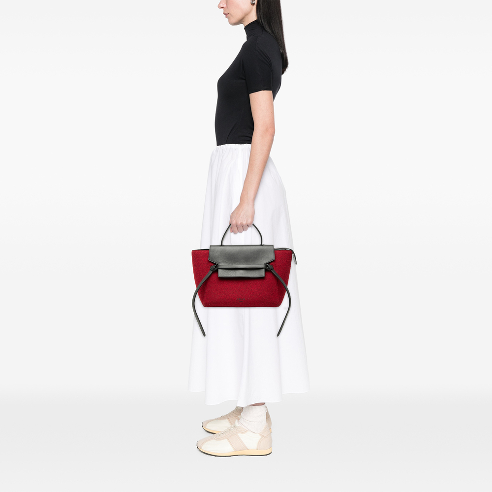 Pre-Loved Celine Mini Felt and Calfskin Belt Satchel - Picture 7 of 7